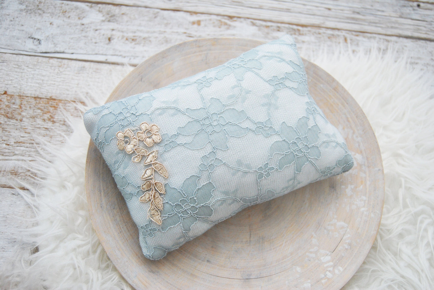 Newborn photo props,  Posing pillows from upcycled fabrics, Lace photo pillow, Photography prop