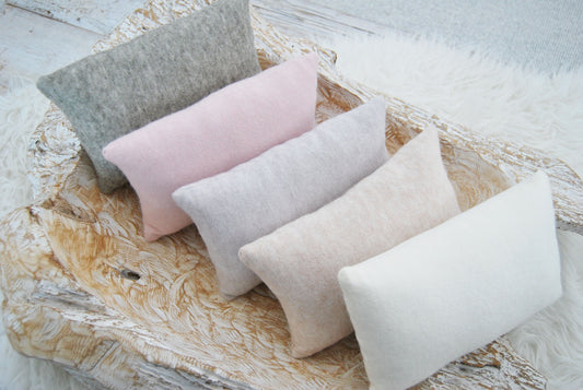 Newborn posing pillow photo prop, baby pillow for photography shoots, angora pillow decorative