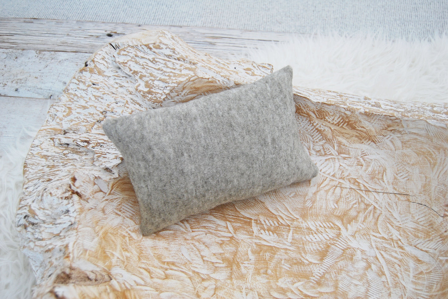 Newborn posing pillow photo prop, baby pillow for photography shoots, angora pillow decorative