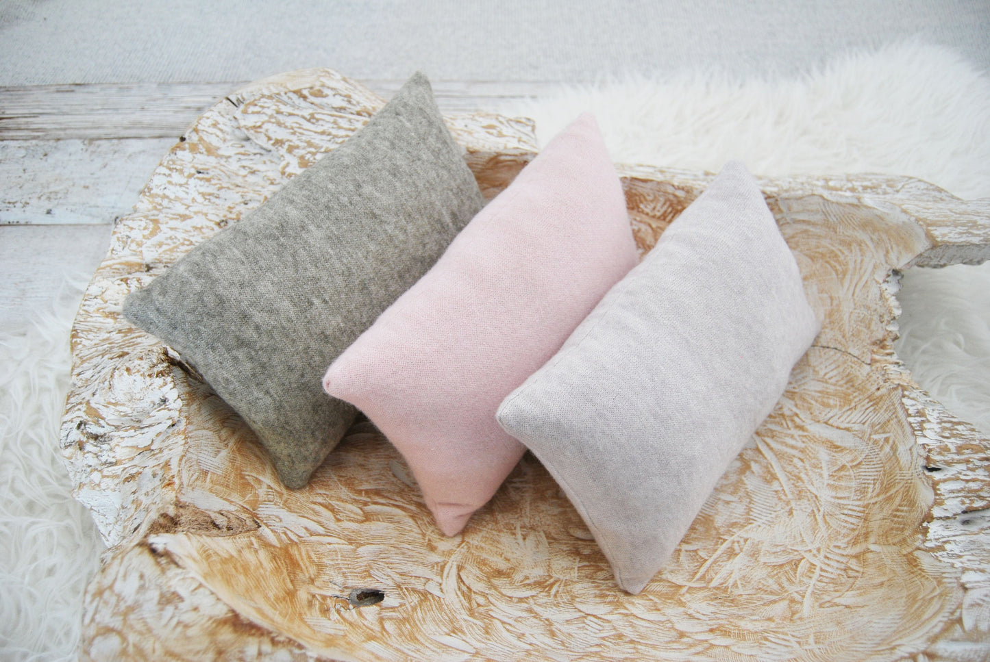 Newborn posing pillow photo prop, baby pillow for photography shoots, angora pillow decorative