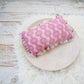 Lace posing pillow photography prop, newborn pillow for first photo shoot and cuddle toy, pink