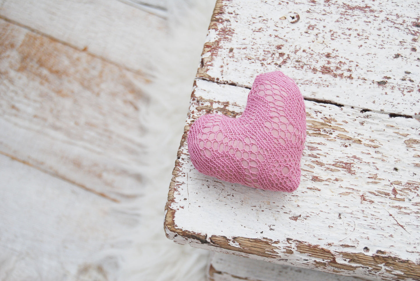 Lace posing pillow photography prop, newborn pillow for first photo shoot and cuddle toy, pink