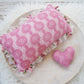 Lace posing pillow photography prop, newborn pillow for first photo shoot and cuddle toy, pink