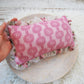 Lace posing pillow photography prop, newborn pillow for first photo shoot and cuddle toy, pink