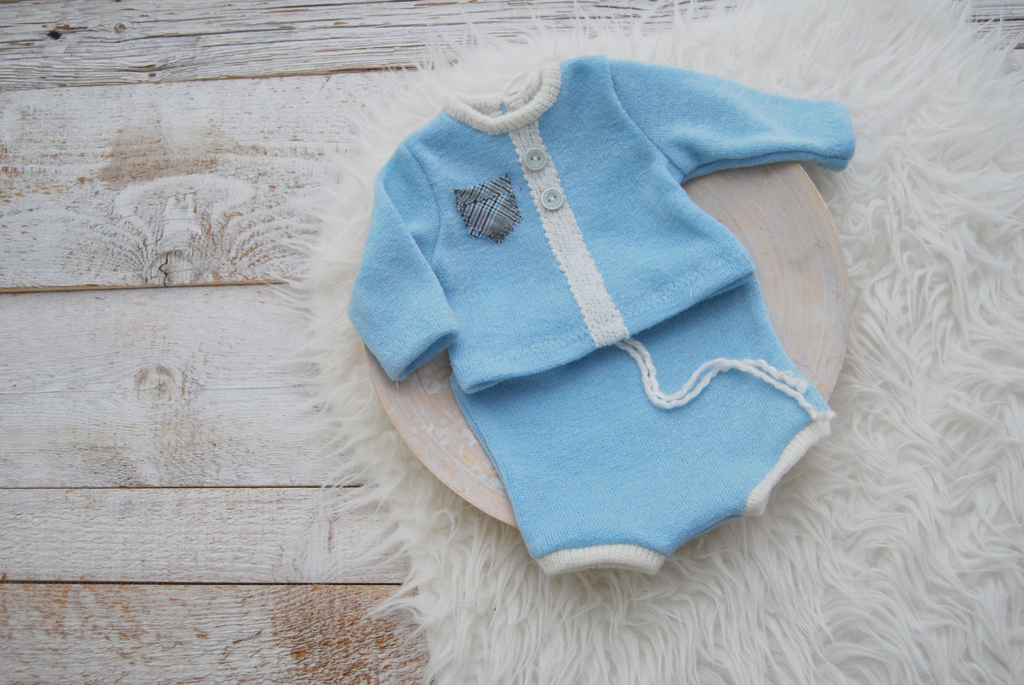 Newborn photo outfit boy, Baby boy set, Shirt and pants set, Blue newborn outfit, Baby beanie, Posing pillow