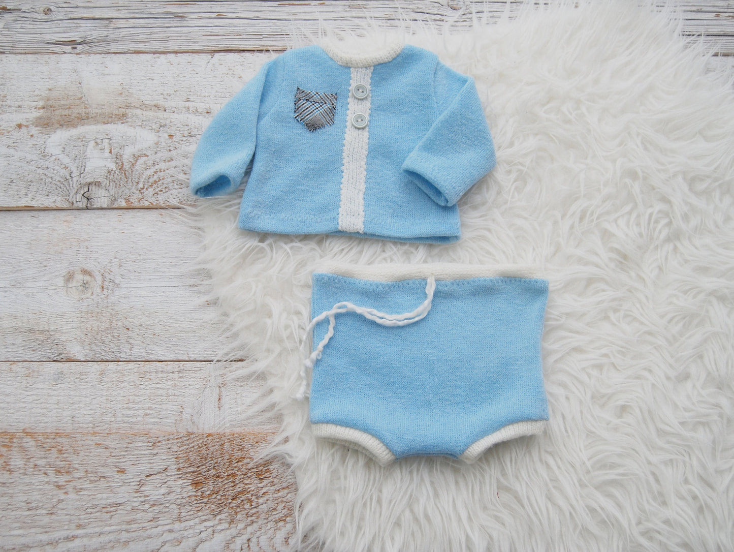 Newborn photo outfit boy, Baby boy set, Shirt and pants set, Blue newborn outfit, Baby beanie, Posing pillow