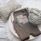 Photography prop set: newborn romper, hat and posing pillow, newborn photo prop baby boy