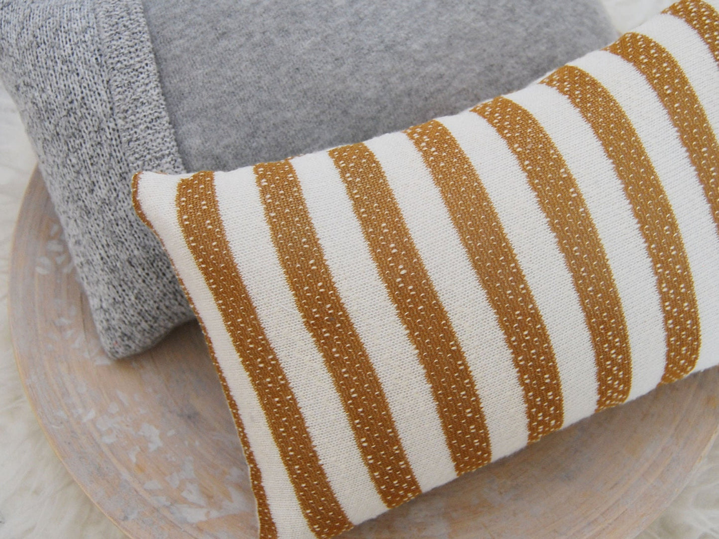 Newborn pillow for photography, posing pillow baby boy photo prop, textured decorative pillow for photography sessions: gray and striped