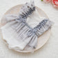Newborn photo outfit in light gray color boho-rustic celestial pattern