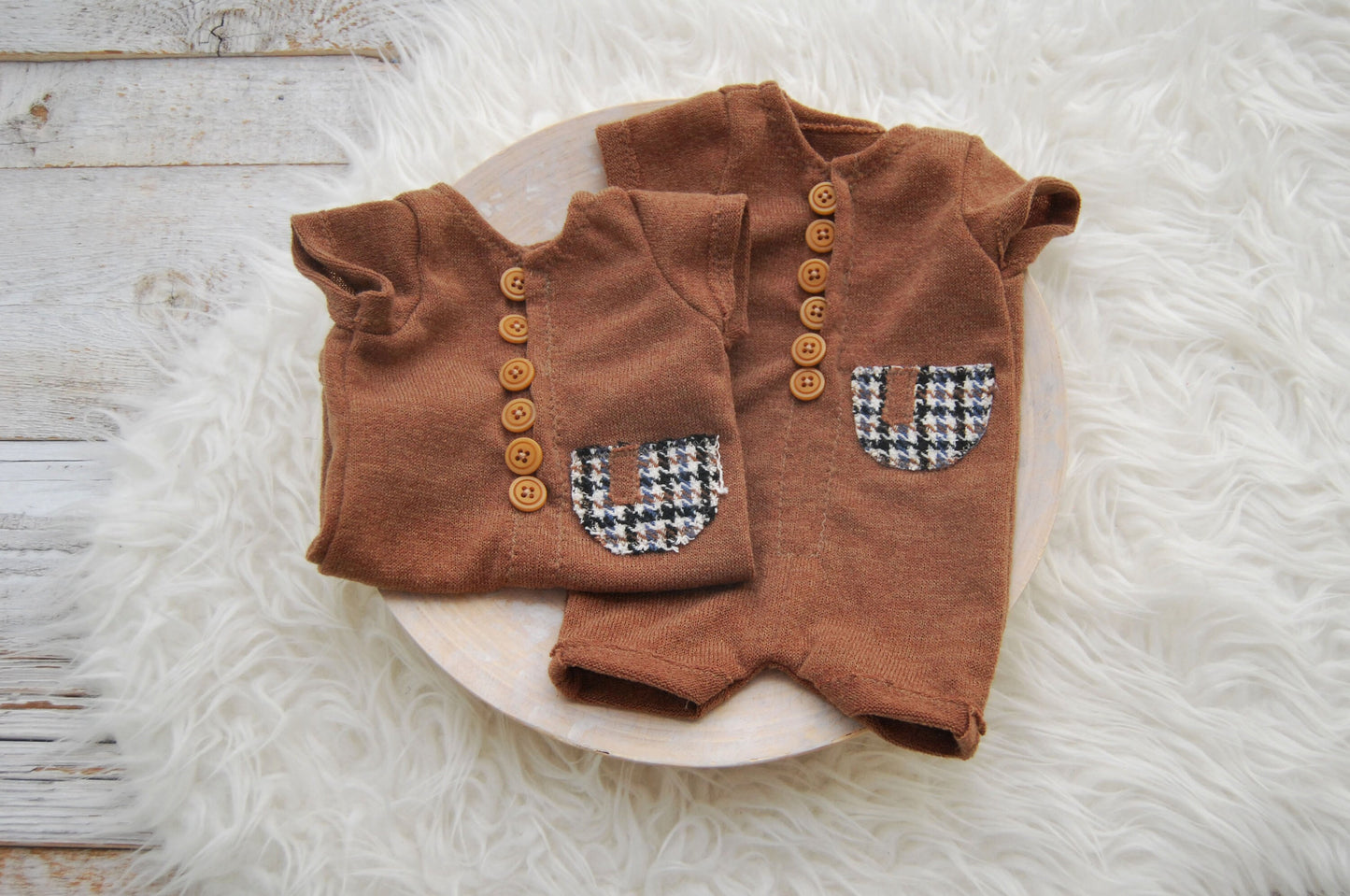 Brown newborn romper for baby boy, Newborn boy photo outfit, Newborn photoshoot outfit, Newborn photo prop, Newborn photography romper