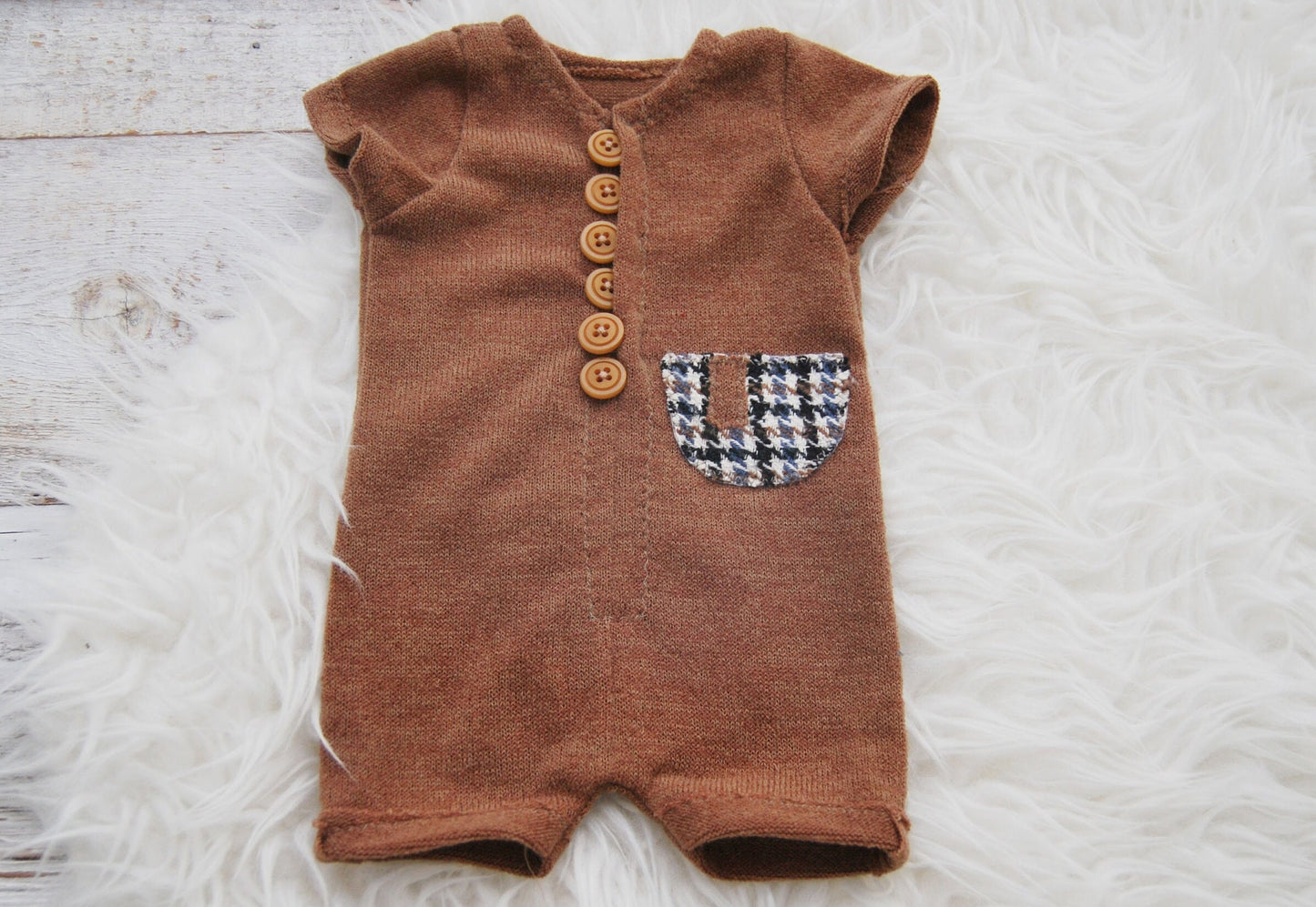 Brown newborn romper for baby boy, Newborn boy photo outfit, Newborn photoshoot outfit, Newborn photo prop, Newborn photography romper