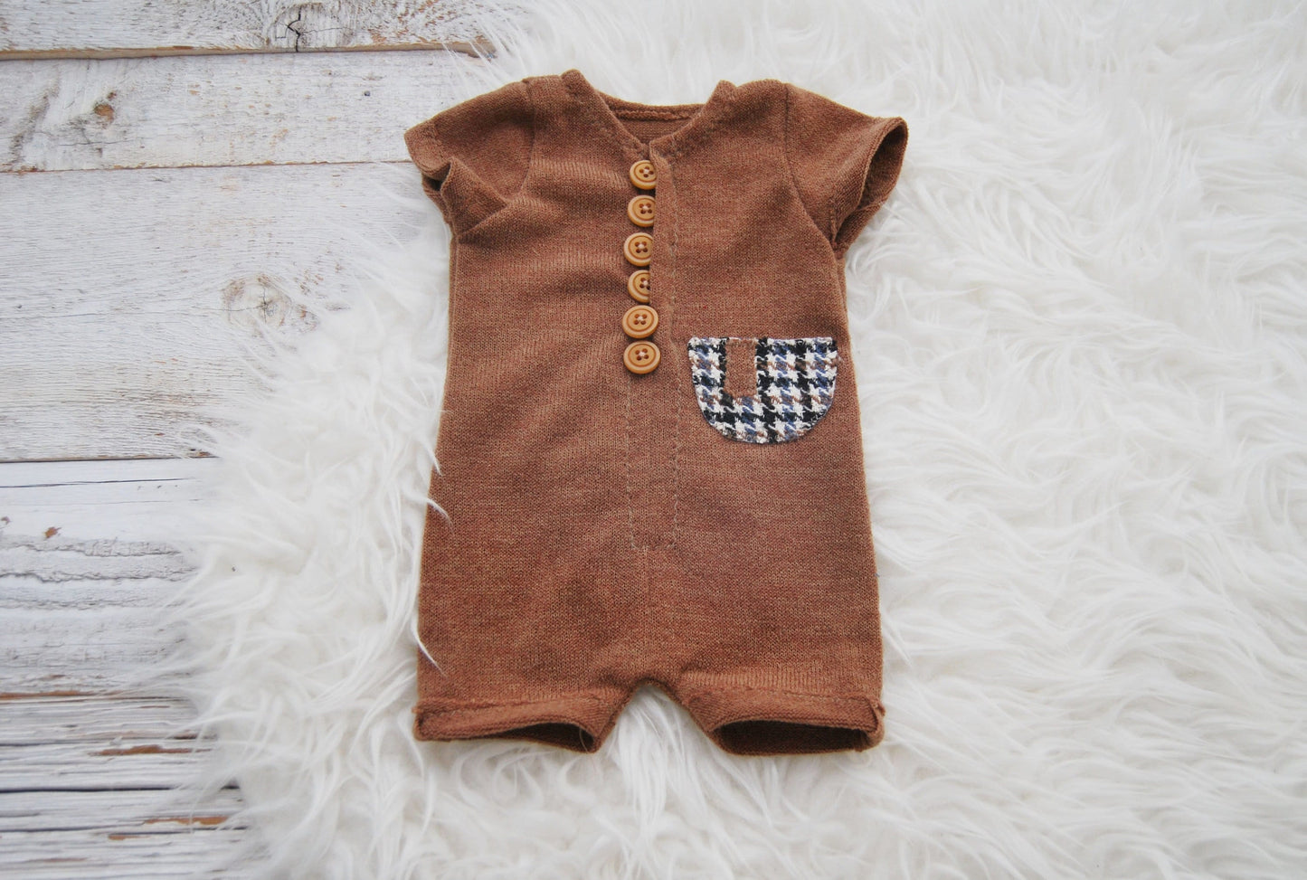 Brown newborn romper for baby boy, Newborn boy photo outfit, Newborn photoshoot outfit, Newborn photo prop, Newborn photography romper