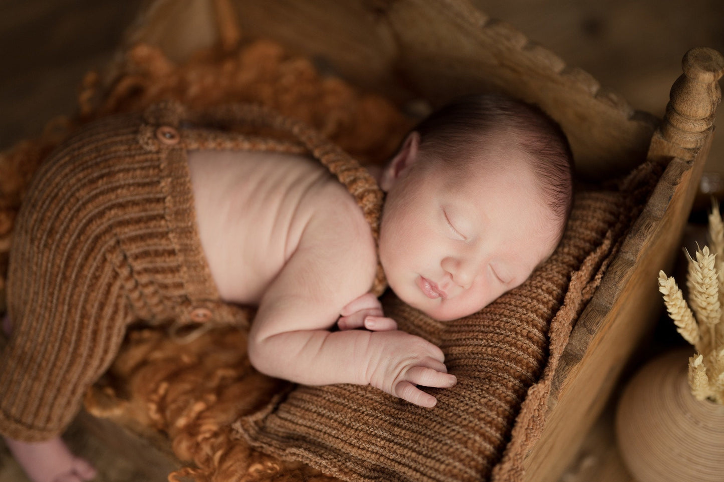 Newborn boy photo prop set: pants, hat, pillow; burnt orange velvet pants baby boy