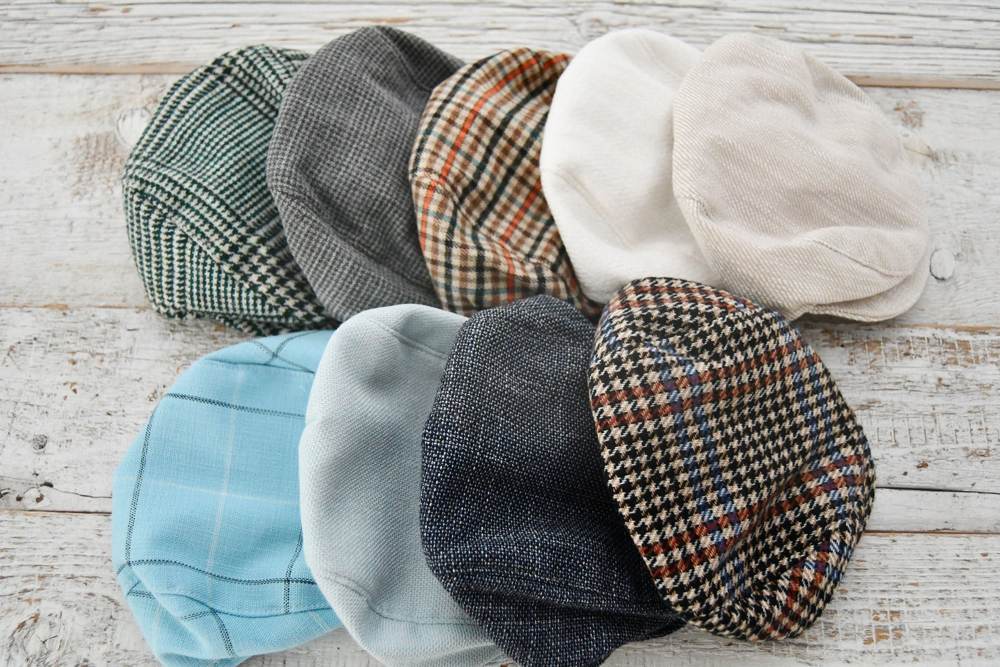 NEWBORN Cap, SITTER Cap, Photo Prop Flat Cap, Baby Boy Newsboy Hat, Baby Photo Prop, Photography Cap - choose size