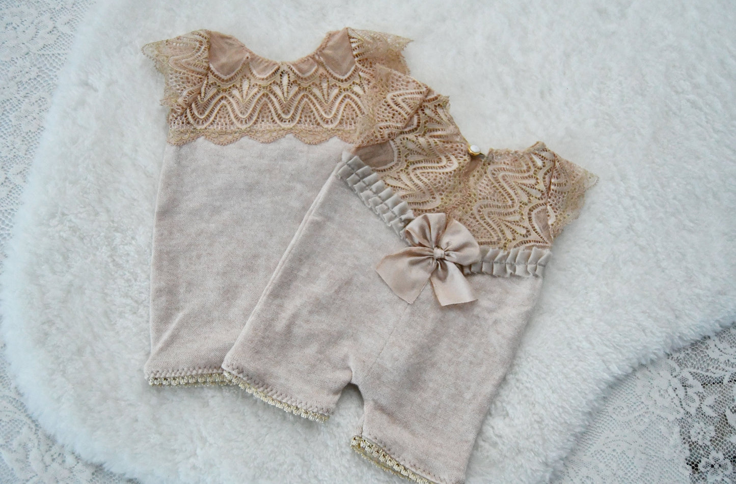 Lace Newborn Romper, Newborn Photo Props, Newborn Girl Photo Outfit, Neutral Baby Props, Newborn Photography Outfit