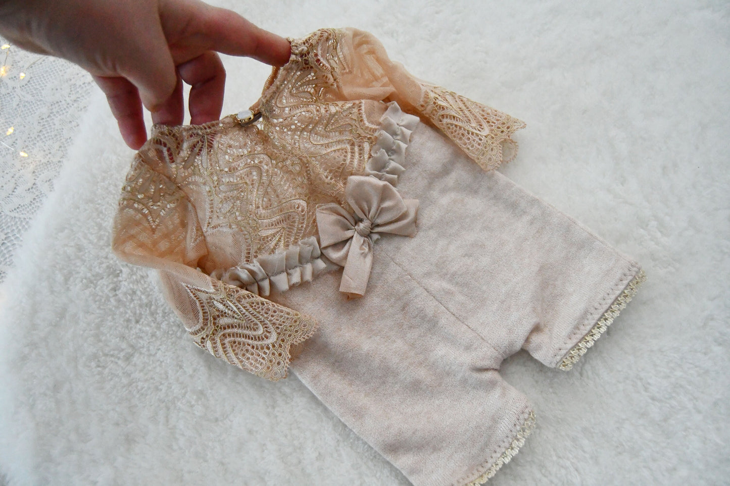 Lace Newborn Romper, Newborn Photo Props, Newborn Girl Photo Outfit, Neutral Baby Props, Newborn Photography Outfit