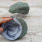 NEWBORN Cap, SITTER Cap, Photo Prop Flat Cap, Baby Boy Newsboy Hat, Baby Photo Prop, Photography Cap - choose size
