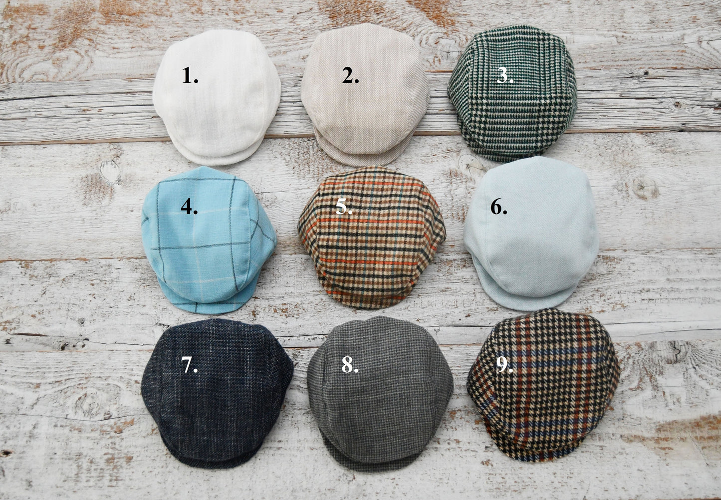 NEWBORN Cap, SITTER Cap, Photo Prop Flat Cap, Baby Boy Newsboy Hat, Baby Photo Prop, Photography Cap - choose size