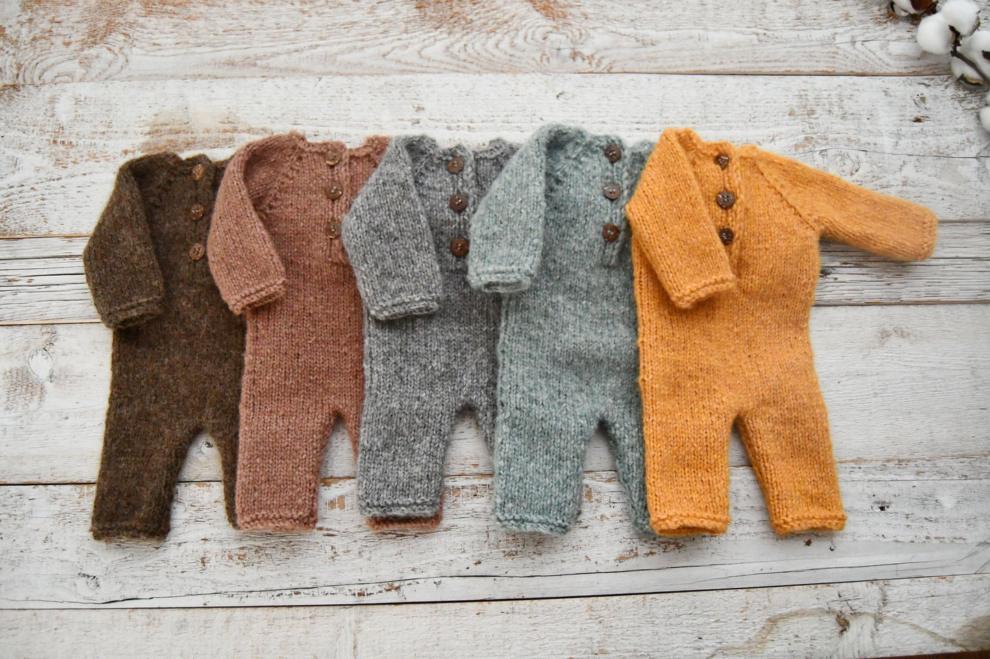 Knit Newborn Outfit Photo Prop, Terracotta Baby Romper & Bonnet, Newborn Photography Outfit, Newborn Props, Knitted Romper, Knit Baby Hat