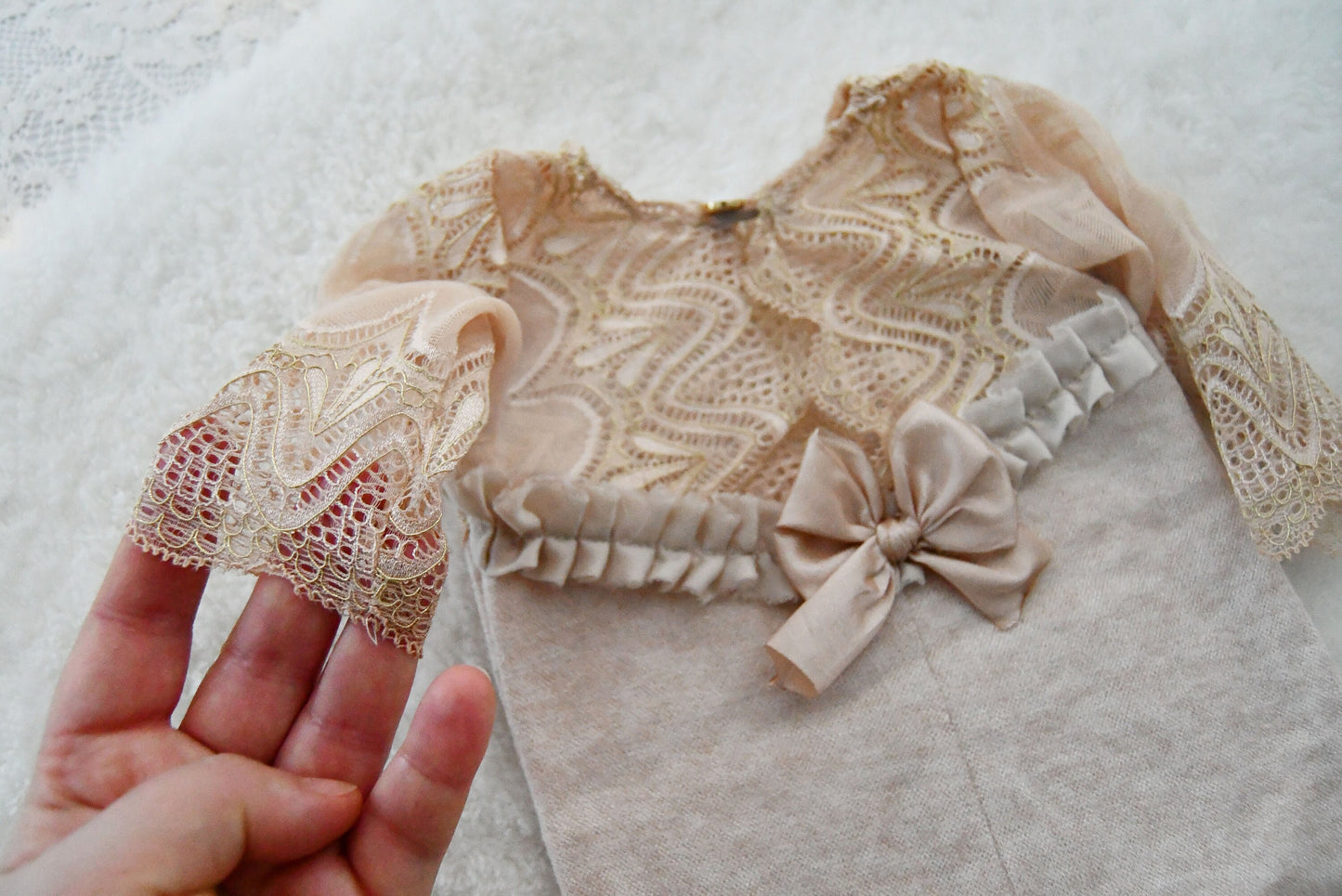 Lace Newborn Romper, Newborn Photo Props, Newborn Girl Photo Outfit, Neutral Baby Props, Newborn Photography Outfit