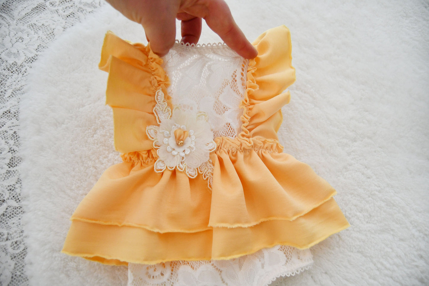 Ruffled Romper Newborn Girl, Baby Girl Photo Outfit, Newborn Photo Props, Photography Romper, Yellow Outfit Newborn, Photo Prop Romper