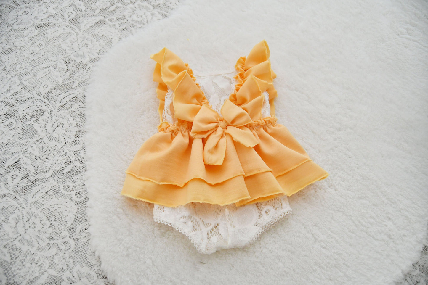 Ruffled Romper Newborn Girl, Baby Girl Photo Outfit, Newborn Photo Props, Photography Romper, Yellow Outfit Newborn, Photo Prop Romper