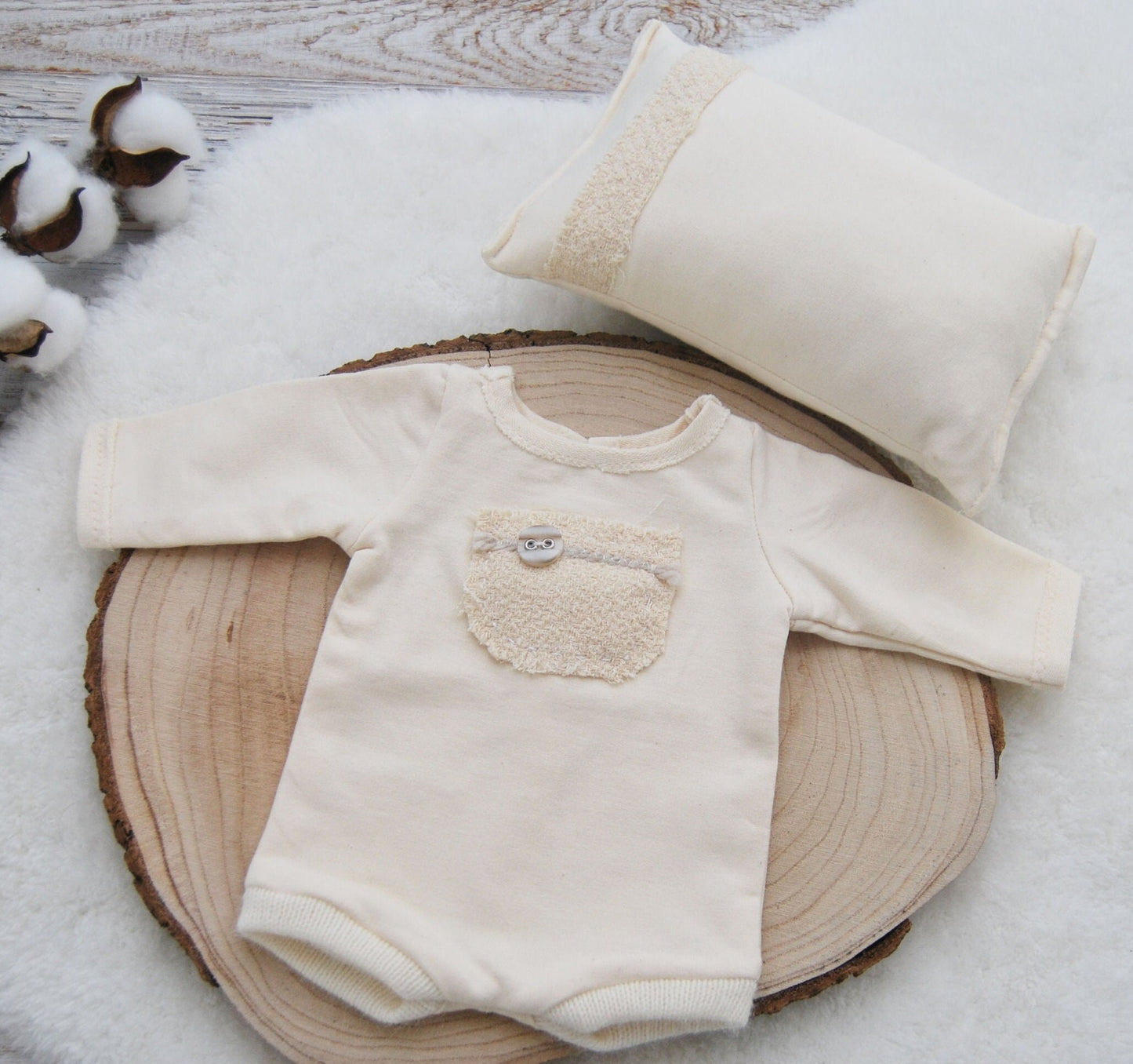 Boy Overall and Pillow Photography Prop, Newborn Outfit Baby Boy, Newborn Photo Props, Baby Boy Photo Outfit, Newborn Romper, Posing Pillow