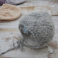 Hand Knitted Newborn Bonnet, Photo Prop Bonnet, Newborn Knit Bonnet, Baby Bonnet Photo Prop, Newborn Photography Props, Baby Hat