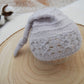 Newborn Knit Hat, Baby Sleepy Hat, Gray Pixie Hat Newborn, Photography Prop Newborn, Knot Baby Hat, Neutral Baby Props