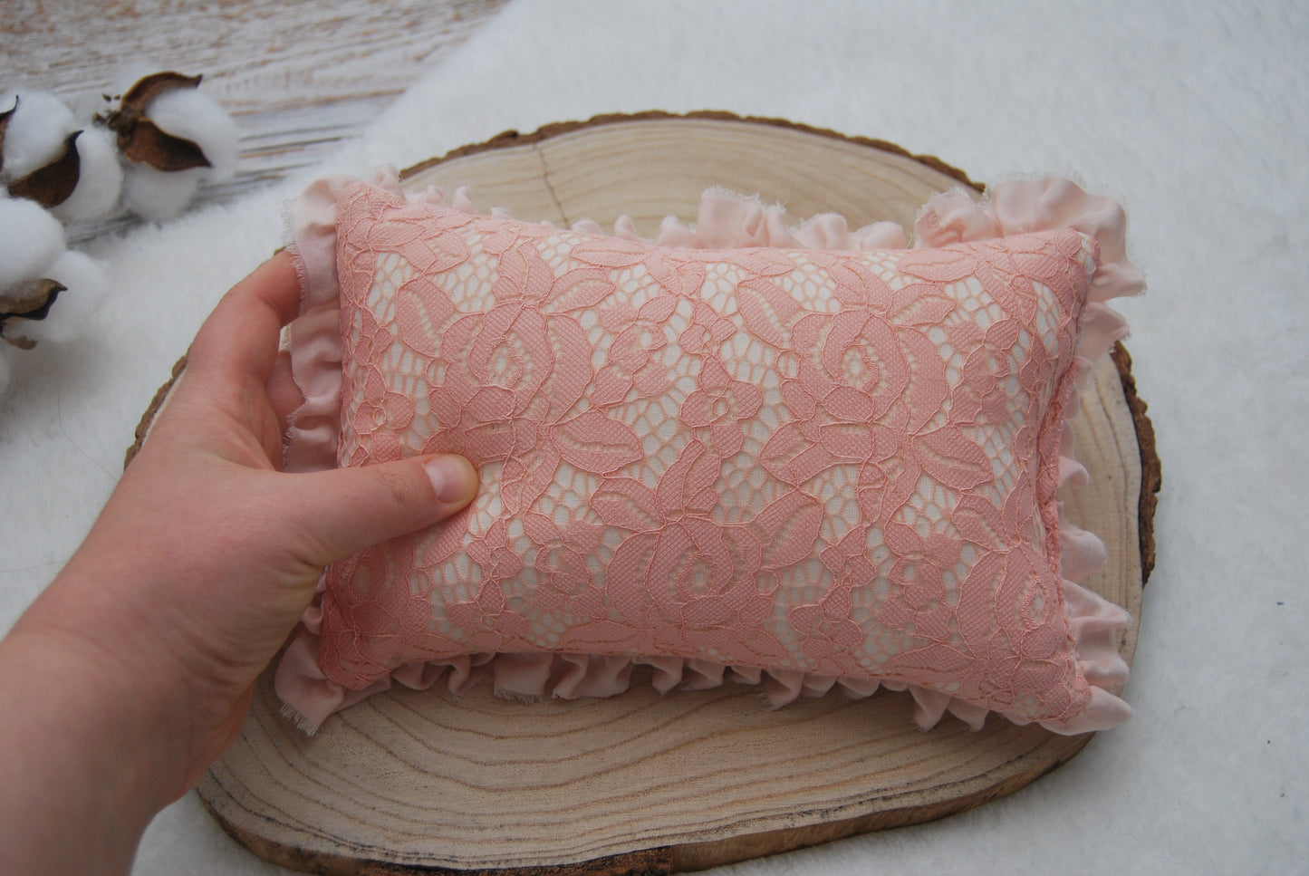 Newborn posing pillows, Lace ruffled pillows for newborn photography, Newborn photography props, baby pillow photography