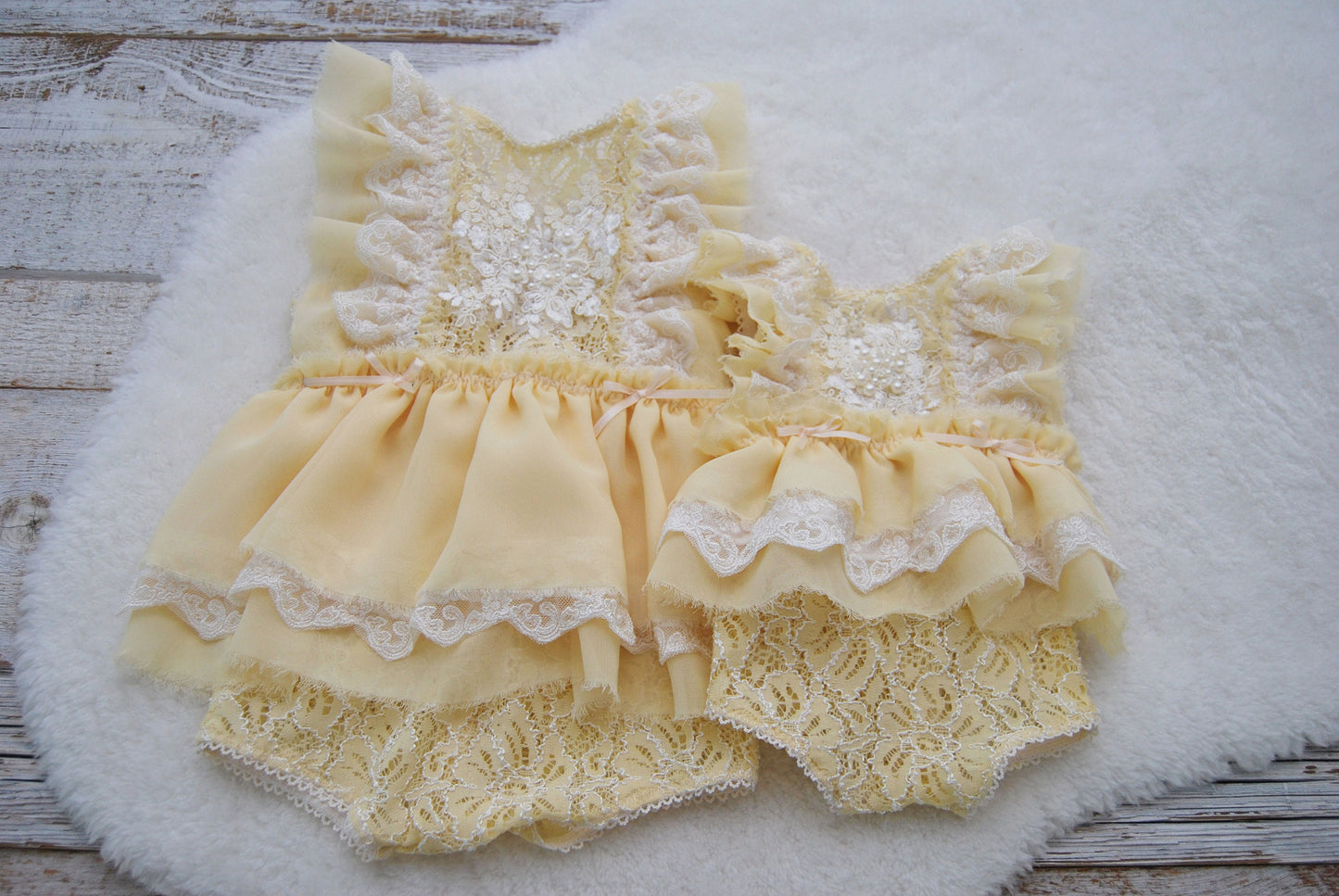 Yellow newborn romper, Newborn girl photoshoot outfit, Lace newborn outfit, Newborn photography romper, Newborn baby girl photo outfit