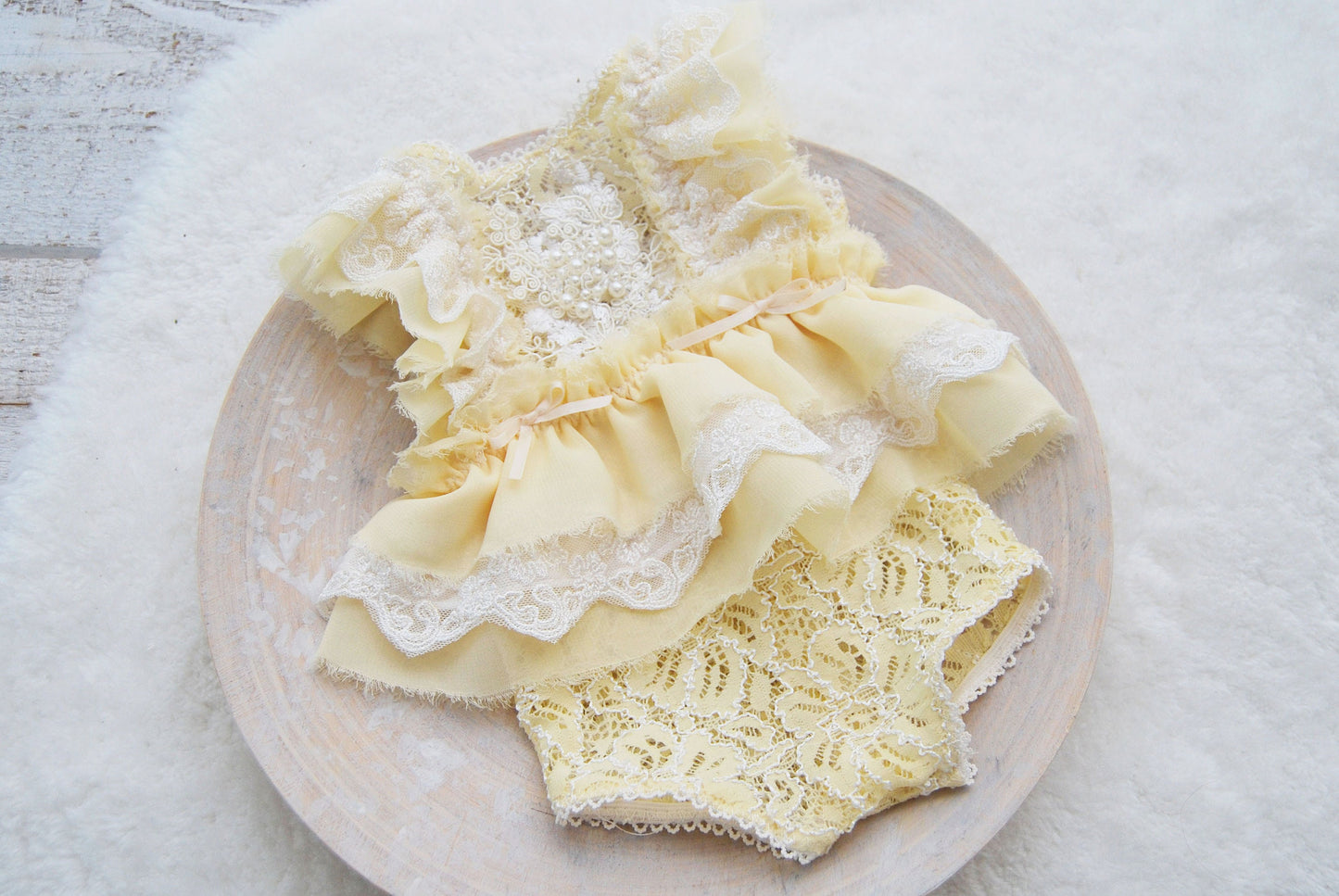 Yellow newborn romper, Newborn girl photoshoot outfit, Lace newborn outfit, Newborn photography romper, Newborn baby girl photo outfit