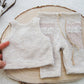 Beige newborn boy outfit for photoshoot, Baby photo prop set, Newborn photography outfit for boys, Boho baby boy outfit: vest and pants