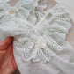 Newborn girl lace romper with ruffles, Newborn photo prop outfit for baby girls, Silvery grey ruffled newborn girl photo outfit