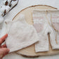 Beige newborn boy outfit for photoshoot, Baby photo prop set, Newborn photography outfit for boys, Boho baby boy outfit: vest and pants