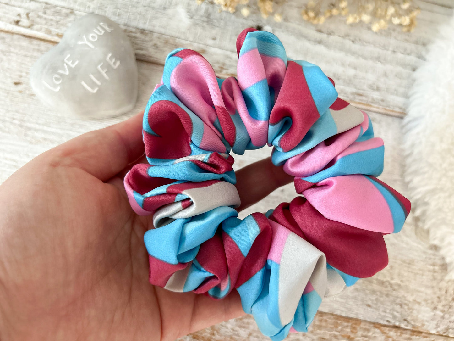 Silk SCRUNCHIE Set, Hair tie, Hair scrunchie for woman, Gift for her - choose your color