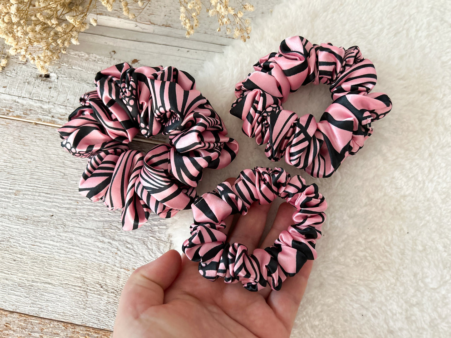 Silk SCRUNCHIE Set, Hair tie, Hair scrunchie for woman, Gift for her